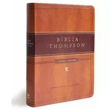 Bíblia De Estudo Thompson Grande Cor Marrom - Luxo Dourada