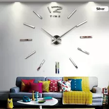 Reloj Moderno Minimalista De Pared Tipo Espejo De Cristal 3d