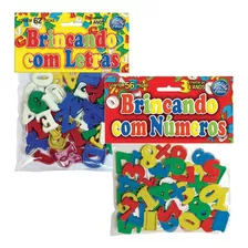 Kit Combo Brincando Com Letras E Numeros 118 Peças Plastico