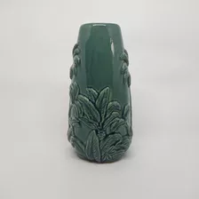 Vaso Decorativo Em Relevo Plantas Verde