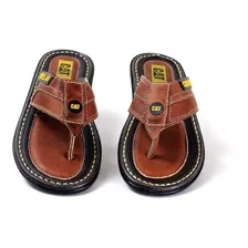 Chinelo Masculino Em Couro Legitimo Caterpilla 3 Pares