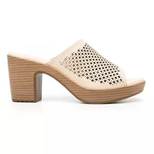 Sandalia De Tacón Flexi Para Mujer Estilo 102920 Beige