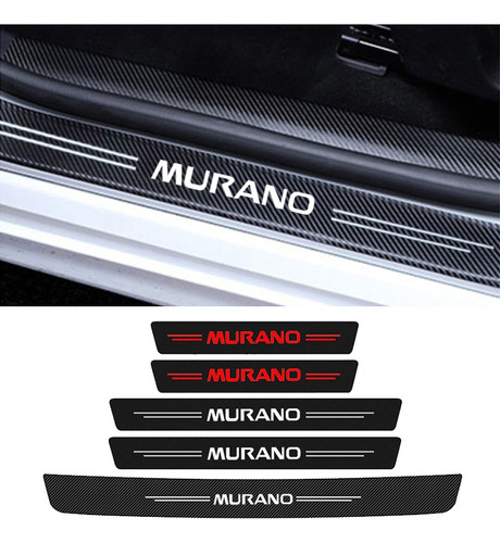 Nissan Murano Protectores Posapies Y Maletero Fibra Carbono  Foto 2