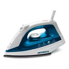 Ferro A Vapor Mondial 32 Com Spray - Branco/azul 127 V