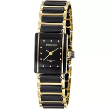 Relógio Technos Feminino Ceramic E Saphire Dourado Envio 24h