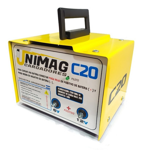 Cargador Bateria Unimag 20amp Auto Y Moto Garantia 12v 6v