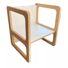 Silla Infantil - Cubo 3 Posiciones Montessori Madera 