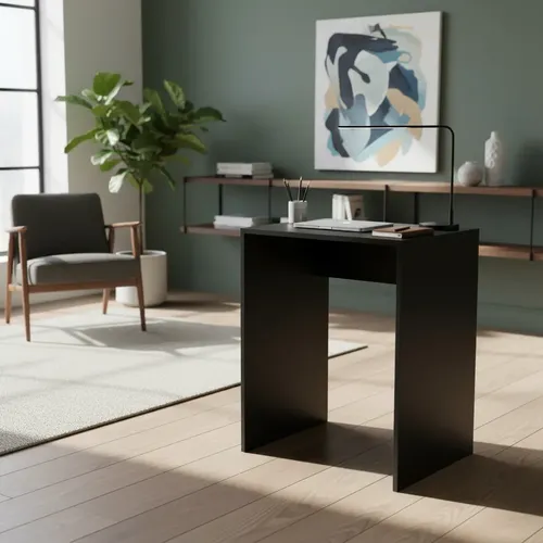 Mesa Escrivaninha Bancada 62,5x60 Cm Preta 60x62,5 Preto