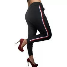 Calça Moda Feminina Ribana Listrada Inverso/outono