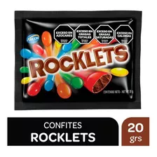 Sobre De Confites Sabor A Chocolate 20g Rocktlets