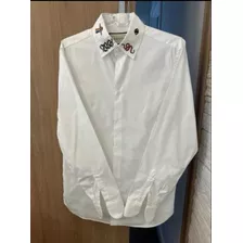 Camisa Gucci Branca Manga Longa