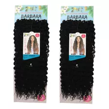 Combo 2 Cabelos Bio Orgânico Cacheado Afro Crochet Braids Cor Preto Cor 1