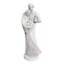 Escultura Estatua Imagem Sagrada Família 30cm Mármore Maciço