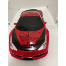 Carro Controle Remoto Brinquedo Carrinho Homem Aranha Cor Vermelho