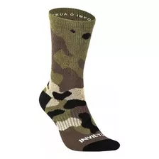 Meia Coturno Bota Militar Invictus Camuflada 2 Pares