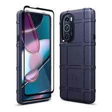 Funda + Protector De Pantalla Para Motorola Edge 30 Pro Azul