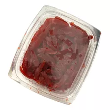 1 Charola De Dulce Mexicano Acitrón Rojo En Tiras, De 900g