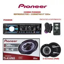 Combo Reproductor Pioneer + Corneta Pioneer 6 Pulgadas 500w