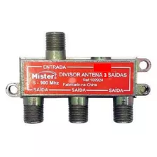 Divisor De Antena 3 Saídas Com Conector 5 A 900 Mhz Mister