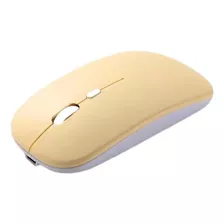 Mouse Gamer Silencioso 2.4g Wireless Bluetooth Recarregável Cor Silent 2.4g+bluetooth (versão Iluminada) Amarelo