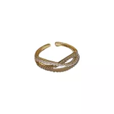 Anéis Linha Luxury Ring Ajustáveis Com Pedras De Strass 28