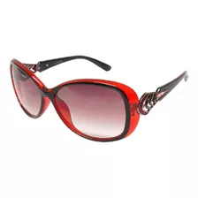 Lentes Casuales Degradado Armazón Rojo Micas Humo Wallis