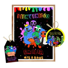 Kit Imprimible Rainbow Friends - Textos Editables