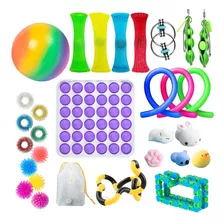 Kit De Brinquedos Anti-estresse Fidget Toys Pop It 30/32 Uni