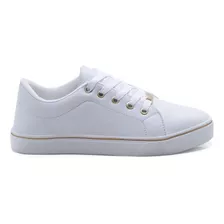 Tênis Feminino Casual Liso Moderno Básico Jovem Leve Mácio