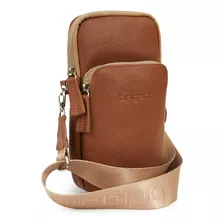 Bandolera Mujer Cuero Bolso Briganti Cartera Cierre Morral