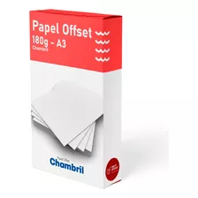 Papel Offset 180g Tamanho A3 Caixa Com 125 Folhas Branco