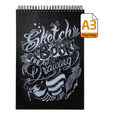 Sketchbook Caderno Desenho 100 Páginas 50 Folhas A3 300g