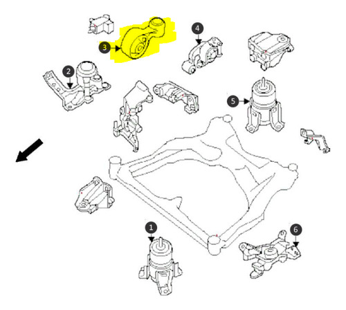 Soporte Motor Del Der Nissan Murano 3.5l 09-15 Foto 2