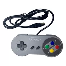 Controle Super Nintendo Usb Para Games Joystick Kp-3124