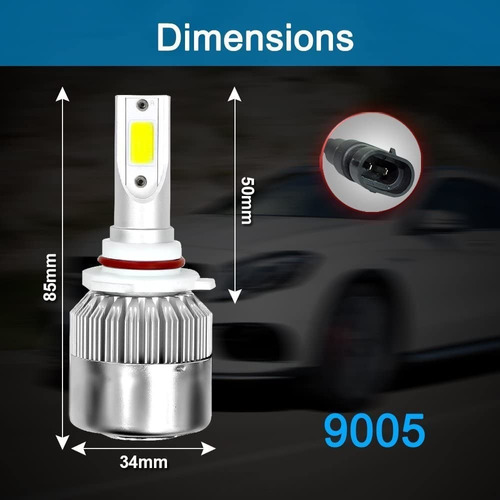 Faros Led C6 6000k Luz Blanca H7 9005 H1 H11 9006 Economico Foto 4