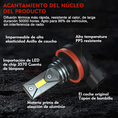 Kit De Bombillas Led H9 H11 Para Nissan X-trail 2015-2019 Foto 6