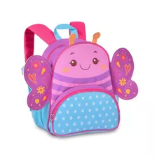 Mochila De Costas Escolar Infantil Borboleta Animais Menina Cor Lilás