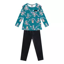 Conjunto Infantil Menina Roupa Frio Meia Estação Tam 1