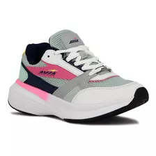 Avia Zapatillas Acordonadas Para Dama Rebecca- White/fuchsia