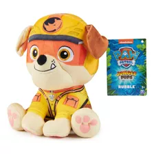 Peluche Rubble 20 Cm - Paw Patrol Jungle Pups