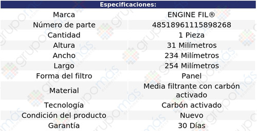 Filtro De Cabina Carb Act Engine Fil Taos 2022 A 2023 Foto 2