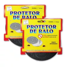 Kit 2 Protetores De Ralo Redondo Com 16,7cm De Diâmetro Pvc