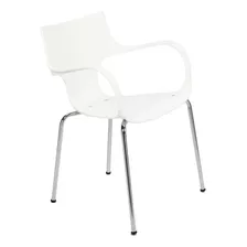 Silla De Comedor Diseño Jim Apilable De Colores Patas Crom. Estructura De La Silla Blanco