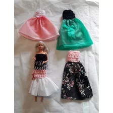 Ropa Vestido Para Barbie O Similar Muñeca Lote X 4 Unidades