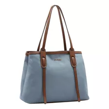 Bolsa Ombro Chenson Casual Bolsa De Ombro-sacola Tote De Microfibra Cinza Alças De Cor Marrom