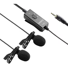 Movo Lv20 Dual Lavalier Microphone - Juego De Micrófono De C