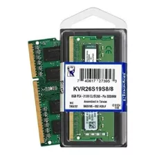 Memória Ram Valueram 8gb 1x8gb Kvr26s19s8/8