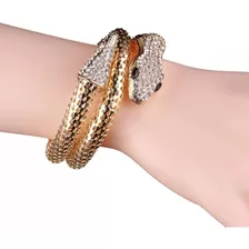 Pulseira Bracelete Cobra Com Strass Luxo