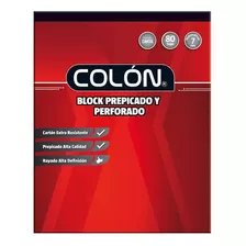 Block Prepicado Perforado Carta 80 Hojas 7 Mm Colon