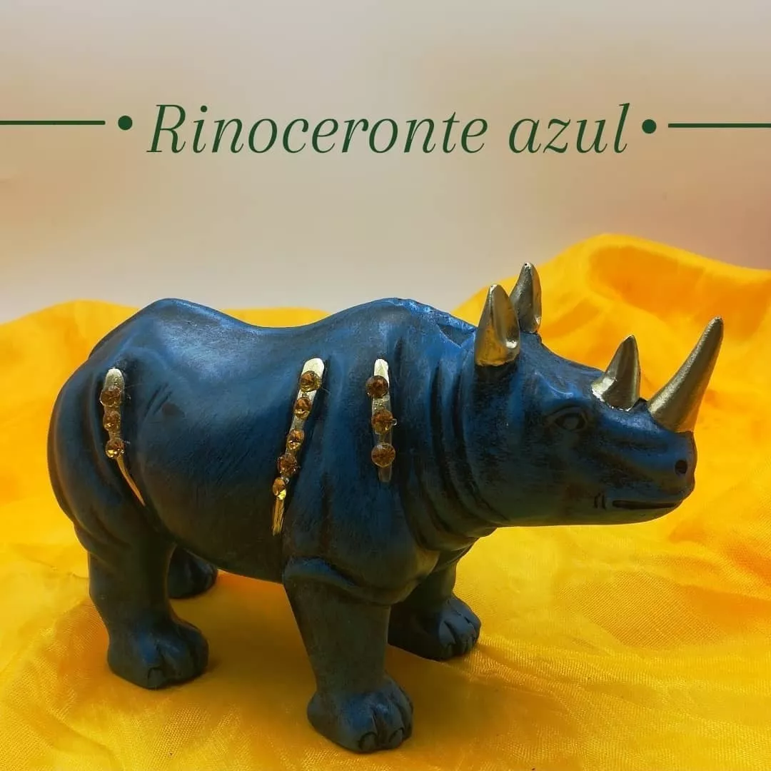 Estatua Rinoceronte Azul